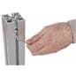 Stanchion advertising barriers with aluminum square post