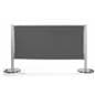 Stanchion advertising barriers with 30" tall panel