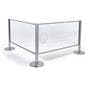 Branded acrylic stanchion panel replaceable insert