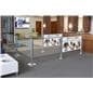 UV-printed branded acrylic stanchion panel