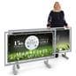 Sidewalk partition with custom graphics availabe in two great sizes