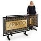 Outdoor cafe barrier with custom printing in two sizes 