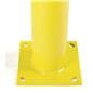 Steel bollard surface mount has wide base for stability 