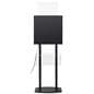 Public charging kiosk with rear mounted header sign