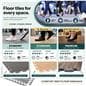 "Floor Tiles for Every Space” compares Economy, Standard, and Premium floor tiles by price, comfort, construction, and features. All are durable, easy to install, and designed for comfort. Economy is 3/8-inch thick with lightweight, flexible foam and a 4/5 comfort rating. Standard is 1/2–5/8 inch thick, with high-density cushioned foam and a 4/5 rating; it’s labeled “Best Value.” Premium is 1/2 inch thick, with rigid vinyl-topped foam, beveled edges, and a 5/5 rating. Comfort Meets Performance.