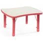 Red Height Adjustable Children’s Table with Rounded Foot Glides