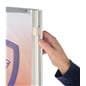 Illuminated poster frame with easy open snap frame 