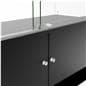 Free standing display case with storage compartment