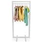 Square frame garment hanger stand with 1 rail