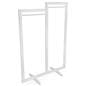 White modern cottage double carry clothing rack