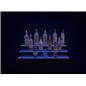 soft light tiered LED bar shelf displays