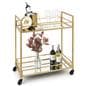French trolley bar cart with 2 locking and 2 non locking wheels 