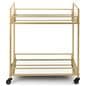 French trolley bar cart with durable iron metal construction 