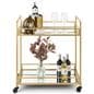 28 inch wide french trolley bar cart with rectangular shape 