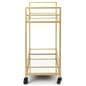 French trolley bar cart measures 28 inches wide by 31 inches tall and 15 inches deep 