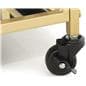 Portable french trolley bar cart with black locking caster wheels 