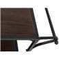 Liquor cart with wine rack features two-tiered paulownia wood shelving