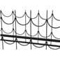 Liquor cart with wine rack measures 41 inches wide by 31 inches tall 
