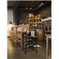 Wine rack with wheels features 110 pound overall weight capacity 
