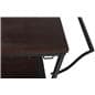Two toned beverage cart with wine storage and black iron metal frame 
