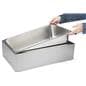 Stainless steel ice holder housing with removable large pan