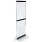 Floor-Standing Acrylic Graphic Holder Shown Without Graphics