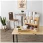 Wood coffee condiment station organizer with 11 pockets