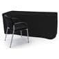 Trade show table throws measure 90 inches wide by 132 inches tall 