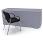 90 x 132 trade show table throws with fitted skirt design 