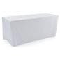 White trade show table throws 