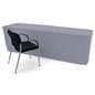 Gray trade show table throws with lightweight polyester material 