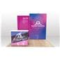 Modular exhibit booth with tool-free assembly