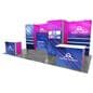 Modular booth display with monitor mount