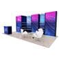 10x20 modular exhibit booth with full-size closet with door