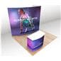 Modular trade show booth with locking counter 