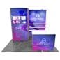 Modular exhibition system with six shelves 