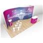 Modular trade show display with receptionist stand