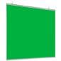 Hanging green screen backdrop with overall dimensions of 72 inches by 72 inches