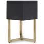 Floor standing pedestal with electroplated gold finished base