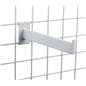 Glossy white 12" square tube gridwall faceout arm