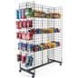 Black Gridwall H-Unit Gondola with Hook Accessories