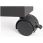 Black Gridwall H-Unit Gondola with Lockable Wheels