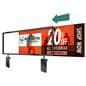 Gridwall sign holder side loading a graphic into it