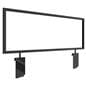 Gridwall sign holder with landscape orientation