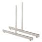 Grid panel legs with chrome finish
