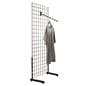 L-shaped gridwall legs allows grid panels to be placed anywhere