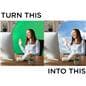 Portable chair mounted green screen with chroma key color PMS 354C