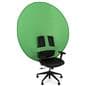 Portable chair mounted green screen with wrinkle-resistant polyester