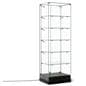 Frameless LED Showcase with 5 Shelves