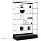 All Glass LED Showcase with 2 Sliding Doors